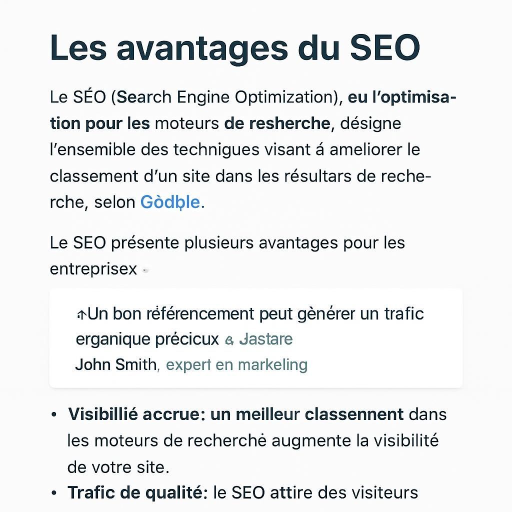 Agence geo vs seo classique : quelles différences majeures ? Découvrez les différences majeures entre une agence SEO géolocalisée et un SEO classique pour optimiser votre visibilité locale et nationale efficacement.